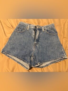 Levi Classic High-Waist Medium Wash Denim Shorts